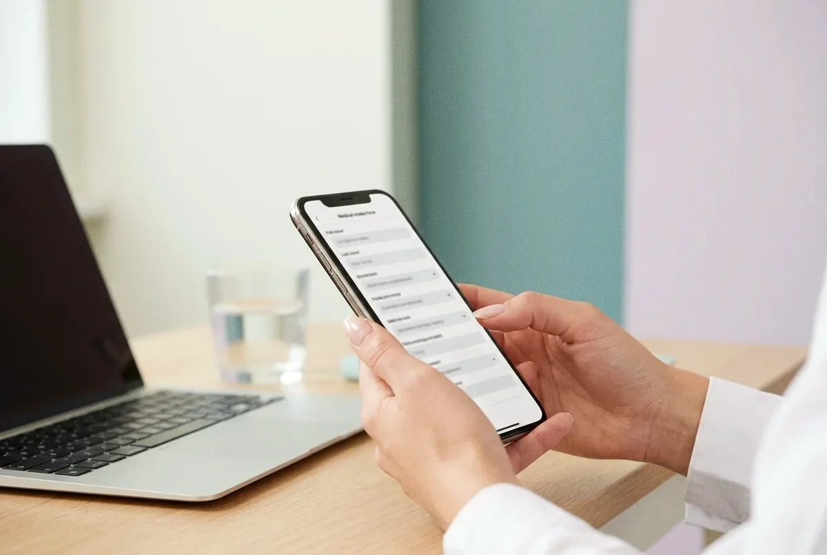 Secure online medical intake on a phone
