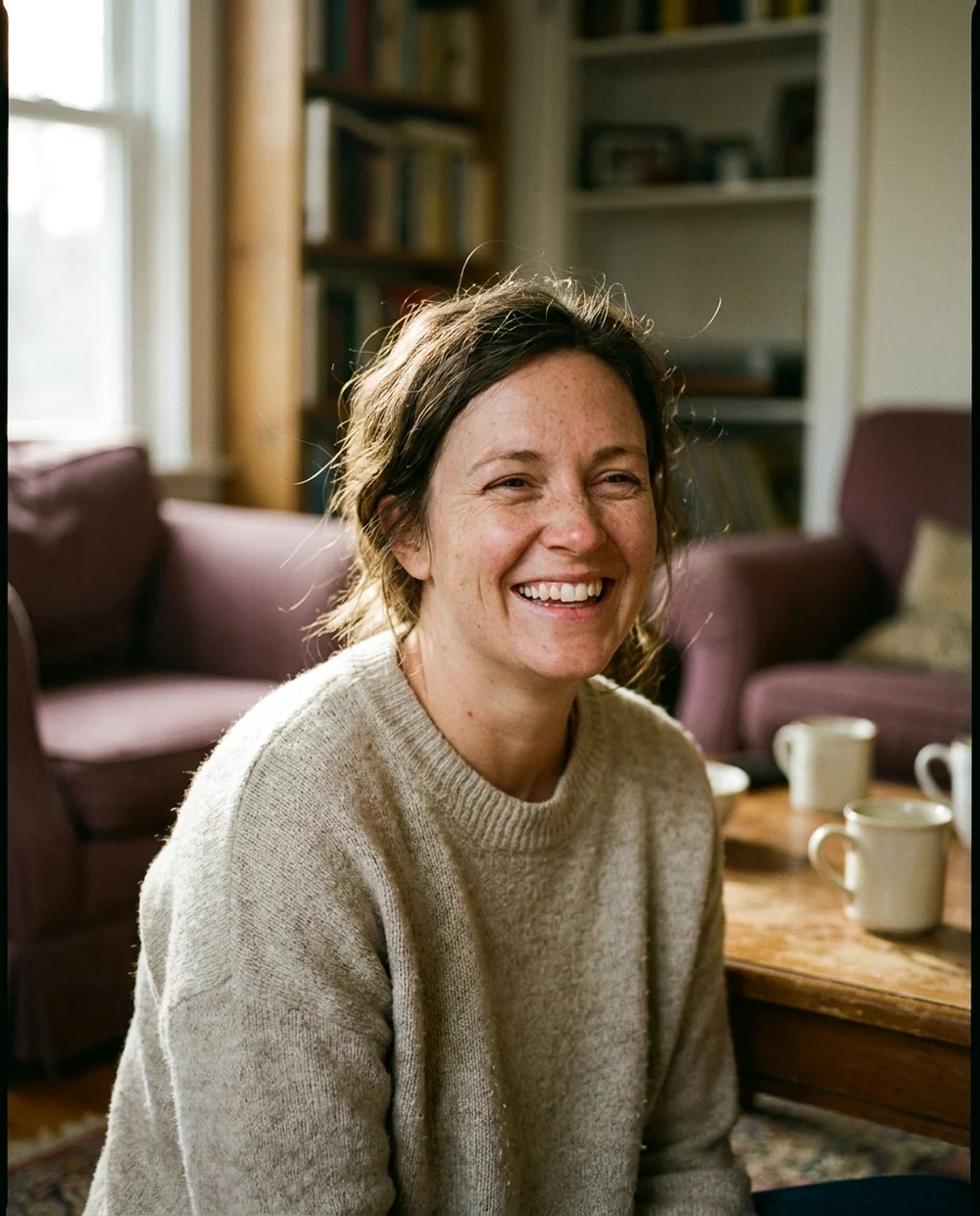 A confident, healthy LighterRx patient at home